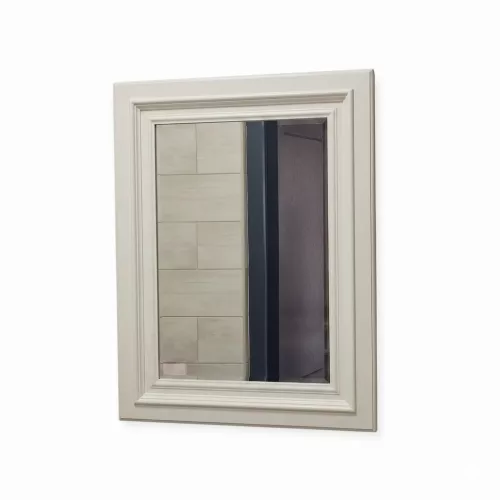 Barokk 100cm tükör lámpa nélkül, Selyem Fehér