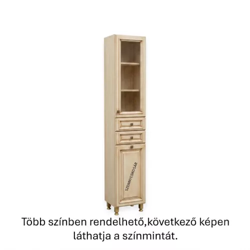 Barokk 1013 Üveges álló 2fiók+kosár,Cs-Antik Vaníl