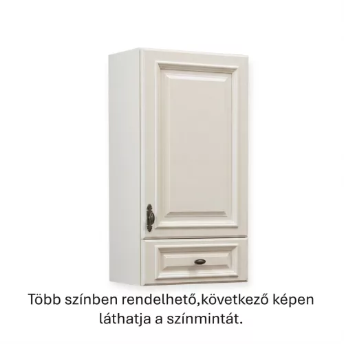 Barokk 1020 fali felsõ 1ajtó+1fiók, Selyem Fehér