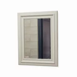 Barokk 80cm tükör lámpa nélkül, Selyem Fehér